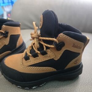 Timberland Kids' Black and Brown Boots